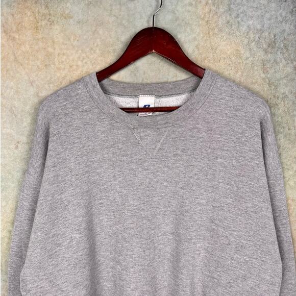 VTG Russell Athletic Crewneck Sweatshirt Mens Sz XL Gray Blank 90s Pullover - Picture 4 of 8